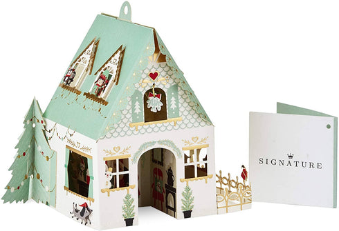 3D Julkort Pop Upp Julhus med Vänner
