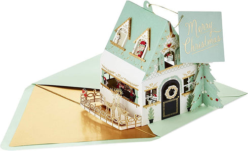 3D Julkort Pop Upp Julhus med Vänner