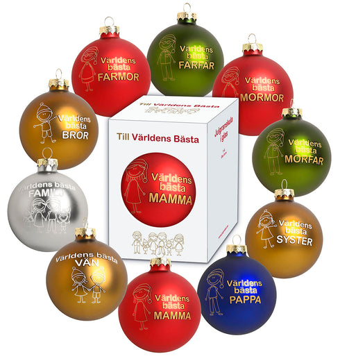 Julkula i glas Världens Bästa Farfar