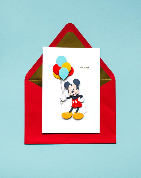 3D Kort Signature Mickey Mouse