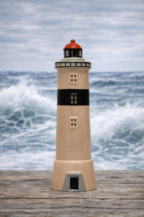 Keramikhus, Långe Jan fyr, för värmeljus, H 18cm