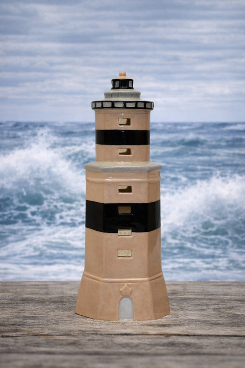 Keramikhus, Örskär fyr, för värmeljus, H 18cm