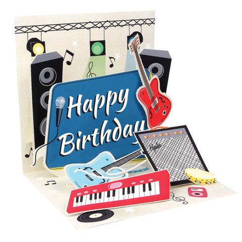 3D Pop-Up Kort, Rocking Birthday