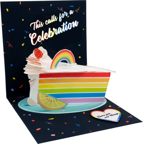3D Pop-Up Kort, Rainbow Cake