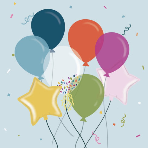 3D Pop-Up Kort, Party Ballons