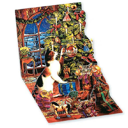 3D Pop-Up Kort - Julkatt