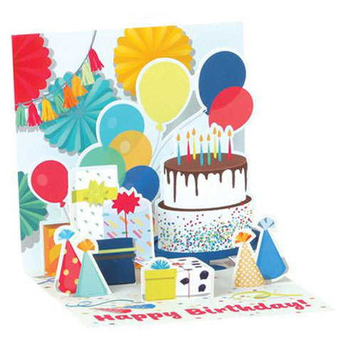 3D Pop-Up Kort Födelsedagsfest