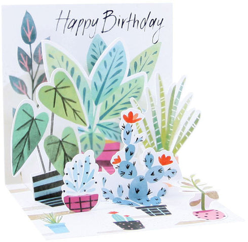 3D Pop-Up Kort, Potted Plants mini