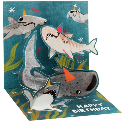 3D Pop-Up Kort, Sharks, mini