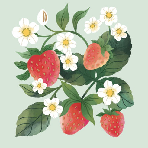 3D Pop-Up Card, Strawberries, mini