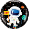 18" ROUND QX FOIL PRINT 001CT BDAY ASTRONAUT