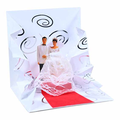 3D Pop-Up Kort, Bride o Groom