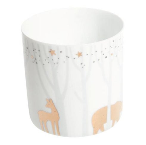 Ljuslykta Skogsdjur - Vit/Guld