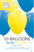 Ballonger Gul Blå 10-pack