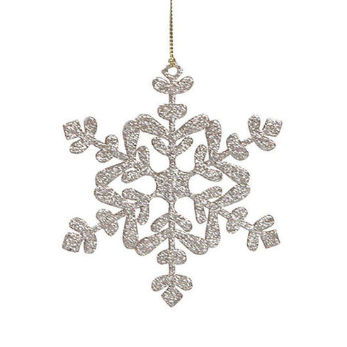 Snöflinga Glitter Vit - Silver