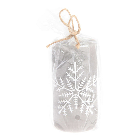 Blockjus med Vit Snöflinga - 12cm