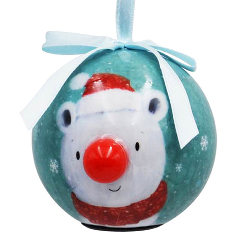 Julkula Isbjörn - Röd LED - Blinkande nos