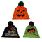 Halloween, LED stickad mössa, 3 motiv