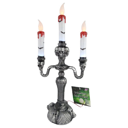 Halloweenkandilaber med LED H 40cm W 18cm