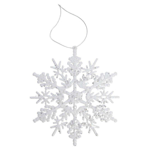 Snöflinga Glitter vit/silver 17cm