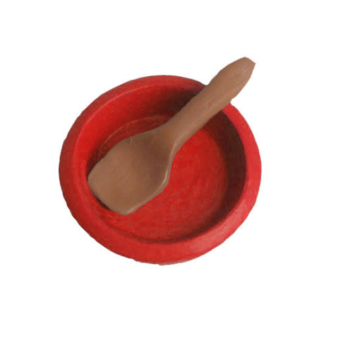 Grötskål med sked till Nissedörr