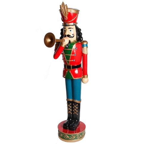 Nötknäppare, med LED, H123cm, Poly, Röd