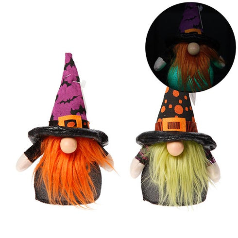 Häxa med LED växlande färger H 22cm