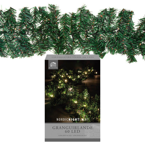Granrisgirlang - LED (Varm) - 3 meter