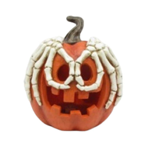 Pumpa med skelett och LED-ljus