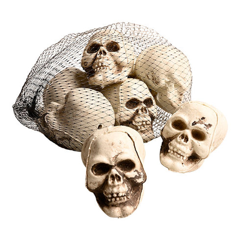 Halloween, Döskallar i plast för dekoration 8-pack
