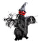 Halloween fågelskrämma, LED, ljud & ljus, H 125 cm