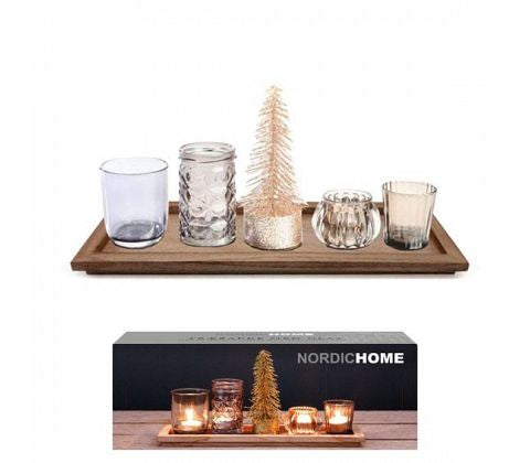 Adventsljusstake Natur 40cm