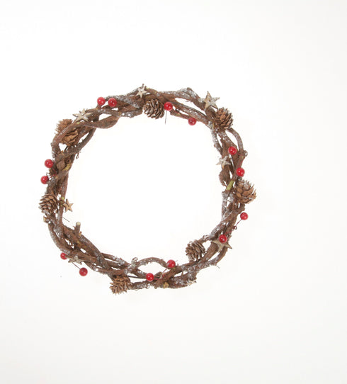 Krans -Kottar och röda bär