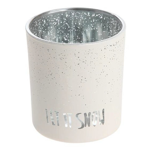 Ljuslykta Let it Snow 8cm