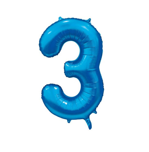 Folieballong Satinblue Nr: 3 86 cm