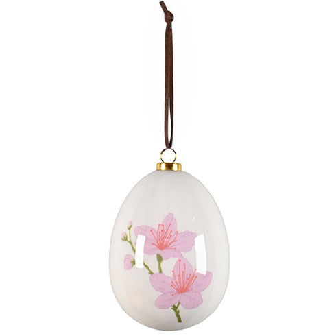 Påskägg, H 8cm, Dia 6,5cm, Vit, Natural Easter