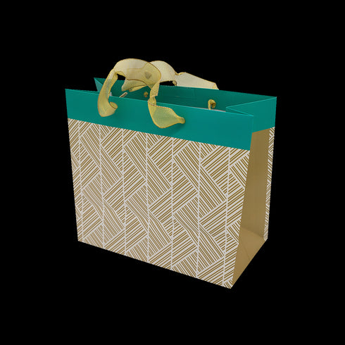 Presentpåse Guld / grön