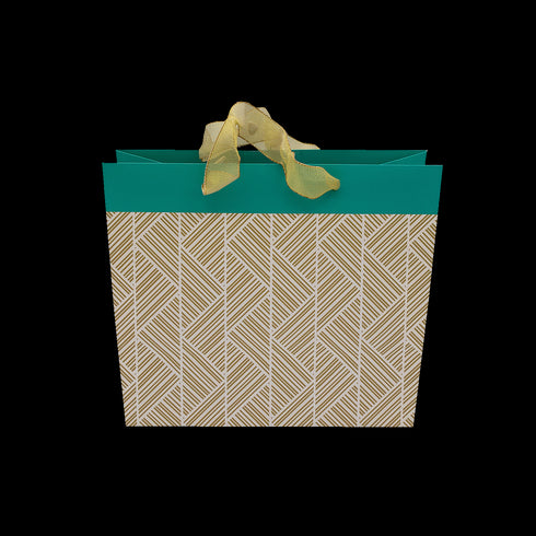 Presentpåse Guld / grön