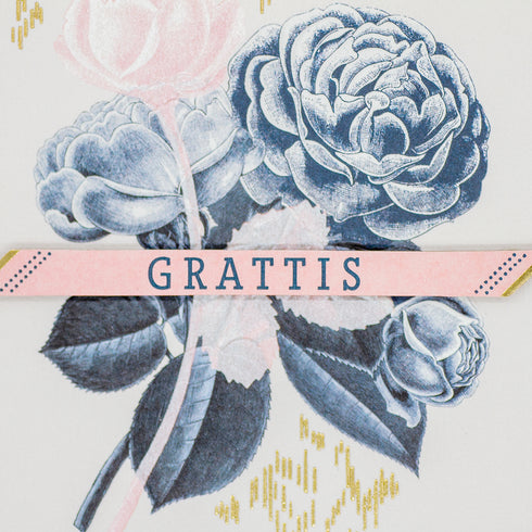 3D Kort Grattis Blomma