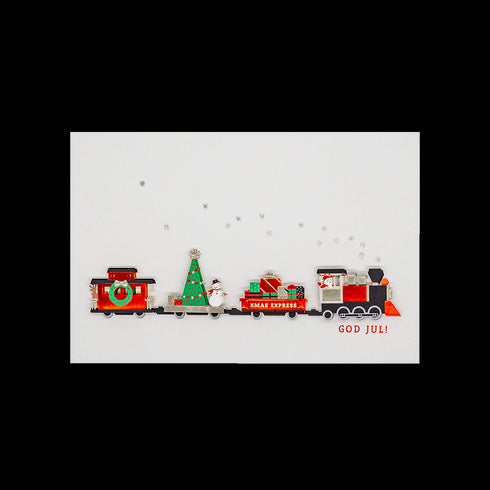 3D Julkort Jultåg