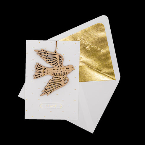 3D Julkort med Julhänge i trä