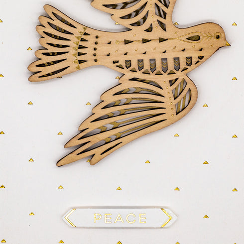 3D Julkort med Julhänge i trä