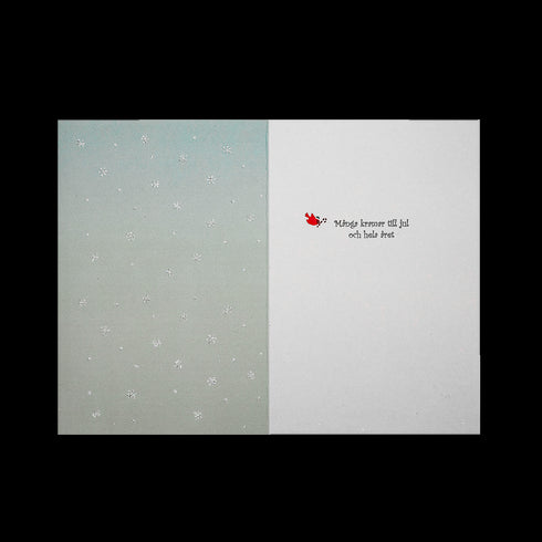 3D Julkort Snögubbar kring granen