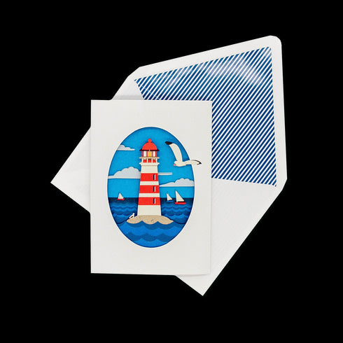 3D Kort Fyr vid havet