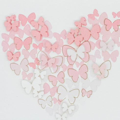 3D Kort Rosa Hjärta