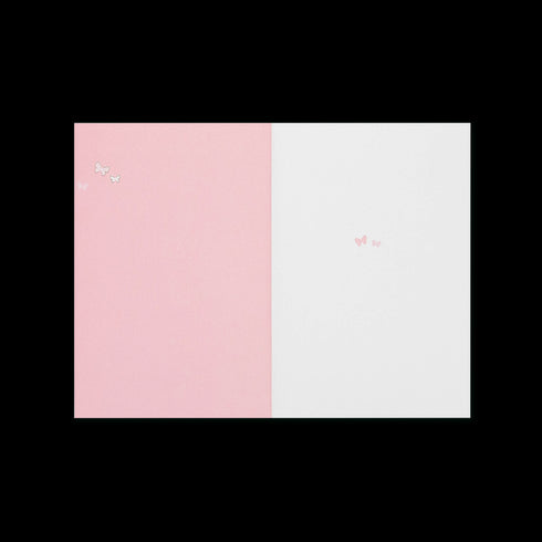 3D Kort Rosa Hjärta