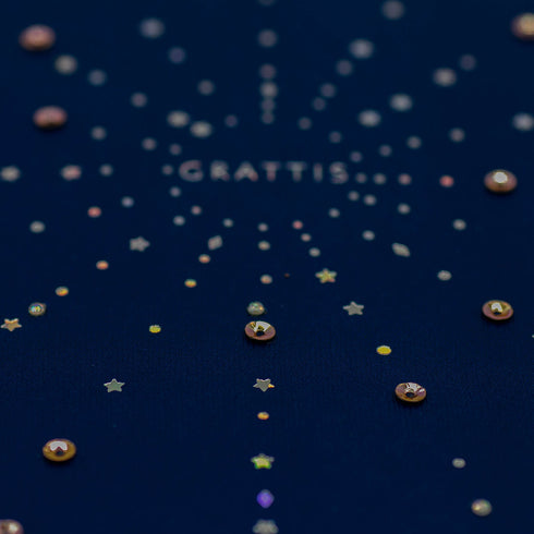 3D Kort Glitter Grattis