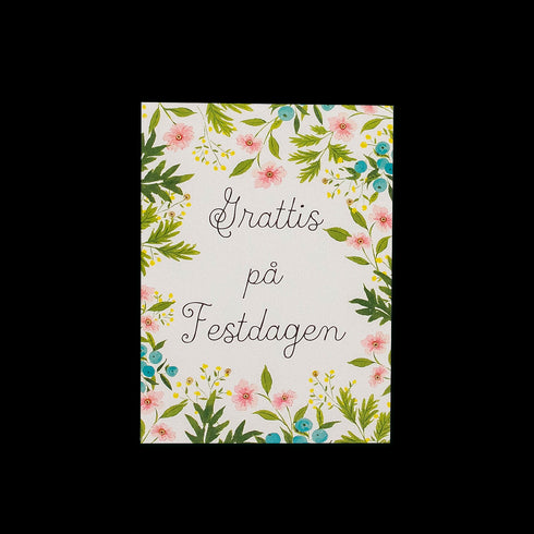 3D Kort Grattis på festdagen