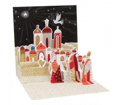 3D Pop-Up Kort - De Tre Vise Männen - Julkort