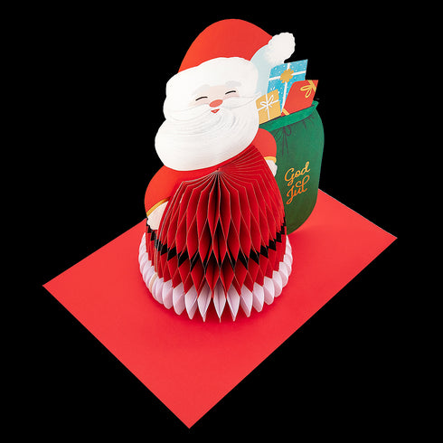 Julkort Tomte Pompom Pop-up